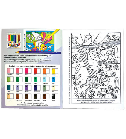 Ooly Colouring Book - Color Town Numbers - Mythical Friends