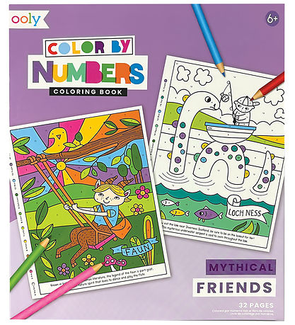 Ooly Colouring Book - Color Town Numbers - Mythical Friends
