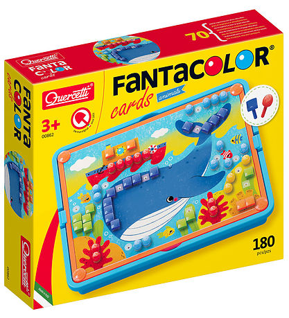 Quercetti Pinna mósaík - FantaColor spil - Dýr - 180 Partar - 00