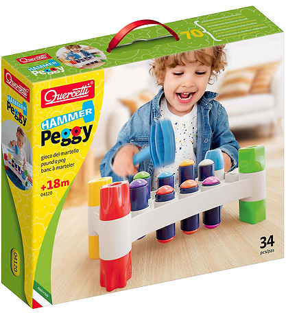 Quercetti Hamar borð - Hammer Peggy - 34 Partar - 04120