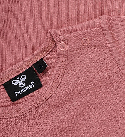 Hummel Bodysuit l/s - Rib - hmlRene - Dusty Rose