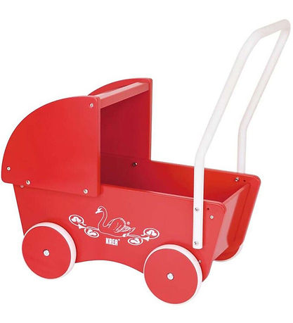 Krea Doll Stroller - Wood - Red