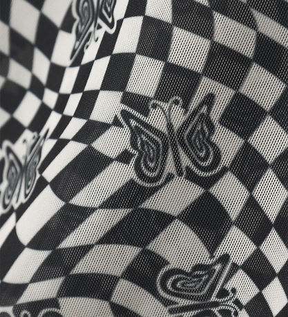 LMTD Blússa - NlfTaina - Black/Square/Slaufa