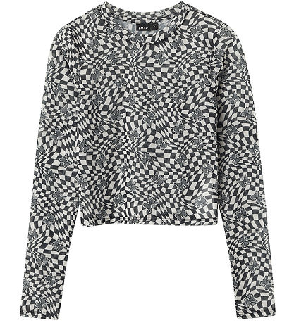 LMTD Blússa - NlfTaina - Black/Square/Slaufa