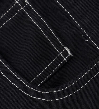 LMTD Trousers - Cargo - NlnUtizza - Black/White Stitches