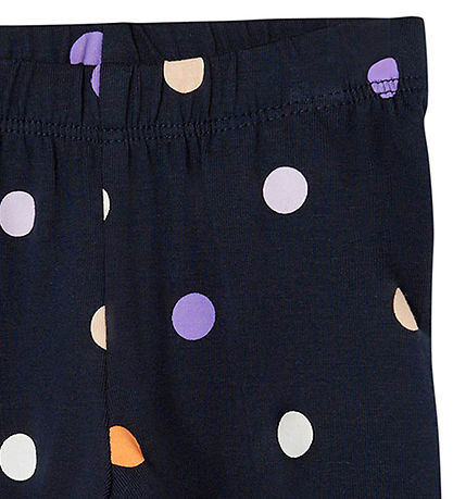 Name It Leggings - NbfTunna - Dark Sapphire w. Dots