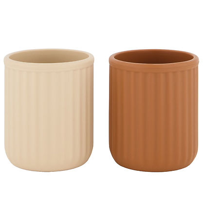 Mikk-Line Tasses - 2 Pack - Silicone - White Swan/Brown Sugar