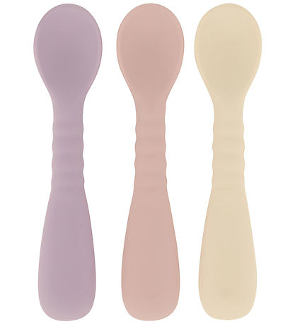 Mikk-Line Spoons - 3-Pack - Silicone - White Swan/Nirvana/Adobe 