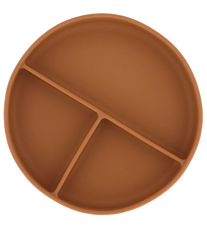 Mikk-Line Plate - Silicone - 3 Rooms - Brown Sugar