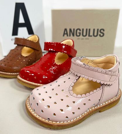 Angulus Shoes - Pale Rose w. Hearts