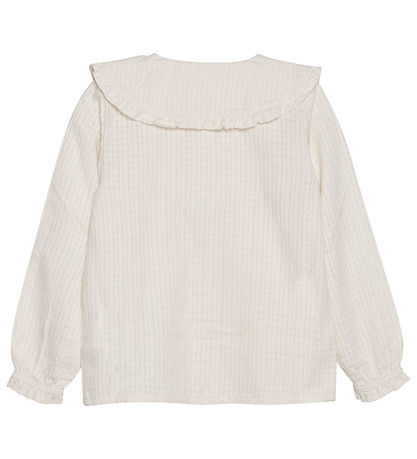 En Fant Bluse - gewebt - Sandshell