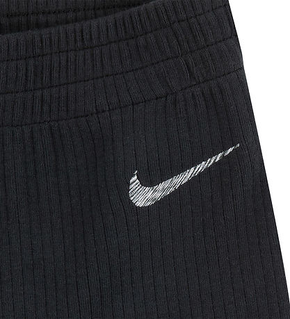 Nike Tröja/Byxor - Rib - Svart m. Logotyper