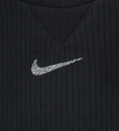 Nike Blouse/Broek - Rib - Zwart m. Logo's
