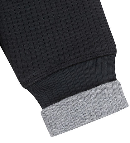 Nike Tröja/Byxor - Rib - Svart m. Logotyper