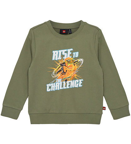 LEGO® Ninjago Sweatshirt - LWScout 111 - Mattgrün m. Print