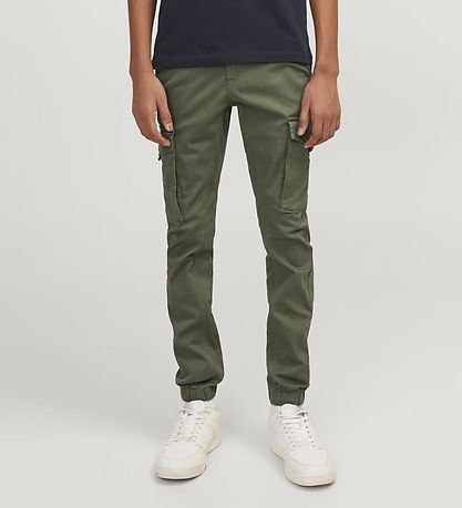 Jack & Jones Byxor - JpstPaul - Noos - Olive Natt