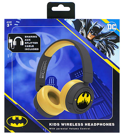 OTL Hörlurar - Batman - On-Ear Junior - Trådlös - Svart/Gul