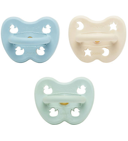 Hevea Dummies - 0-3 Mths. - 3-Pack - Natural Rubber - Boy Mix