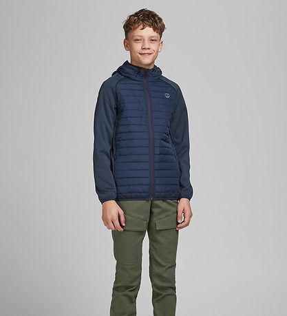 Jack & Jonas Puffer Jacket - JjeMulti - Noos - Navy Blazer w. Re