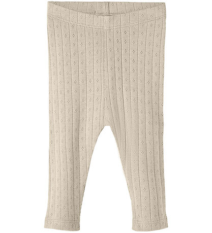 Lil' Atelier Leggings - Noos - NbfRachel - Fog w. Pointelle