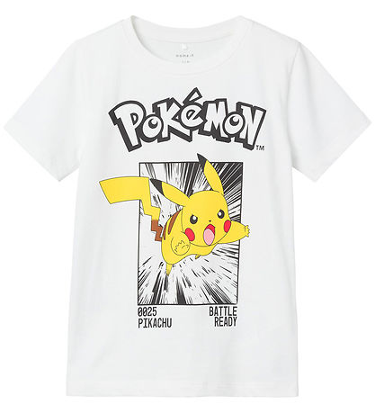 Name It T-Shirt - NkmNoisi Pokmon - Noos - Bright White