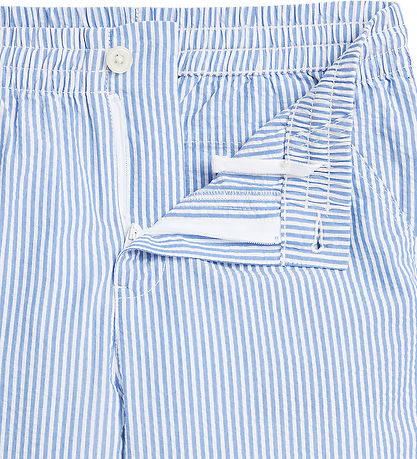 Polo Ralph Lauren Broek - Seersucker - Blauw/Wit Gestreept
