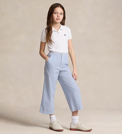 Polo Ralph Lauren Broek - Seersucker - Blauw/Wit Gestreept