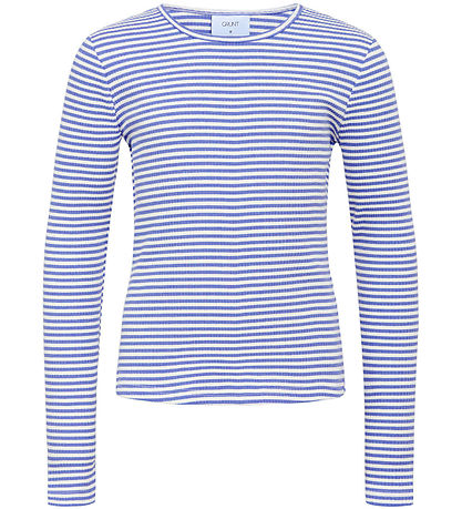Grunt Bluse - Nastola - Blau/Weiß gestreift