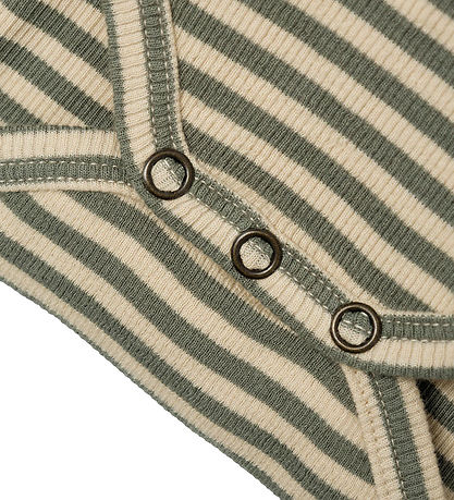 Lil' Atelier Bodysuit l/s - NbmGago - Noos - Fog/Agave Green