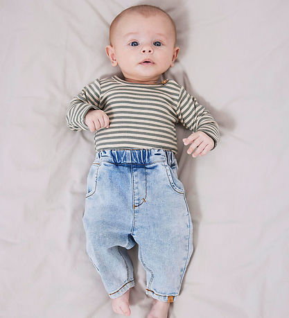 Lil' Atelier Bodysuit l/s - NbmGago - Noos - Fog/Agave Green