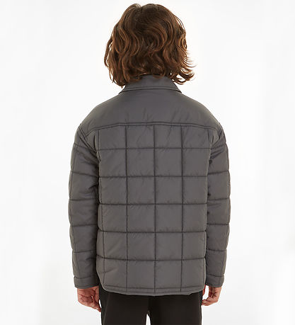 Calvin Klein Thermojacke - Quilted Abzeichen - Dunkelgrau