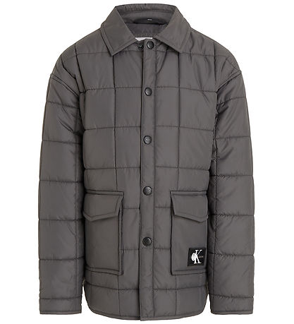 Calvin Klein Thermojacke - Quilted Abzeichen - Dunkelgrau
