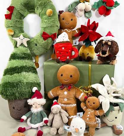 Jellycat Soft Toy - Large - 33x18 cm - Jolly Gingerbread Ruby