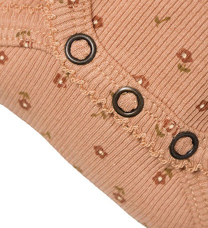 Lil' Atelier Bodysuit l/s - NbfGago - Noos - Nougat w. Flowers