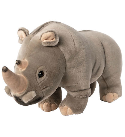 Living Nature Kuscheltier - 36x19 cm - Weiß Nashorn - Grau
