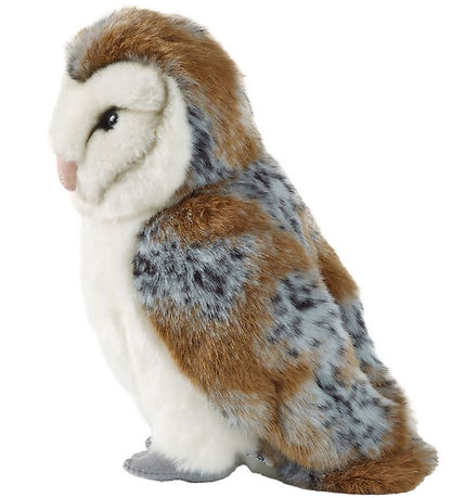 Living Nature Soft Toy - 27x15 cm - Barn owl - Large - White/Bro