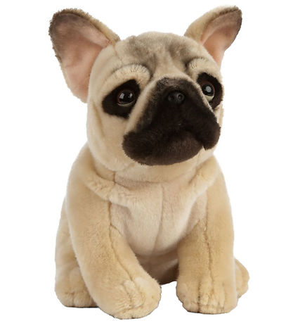Living Nature Soft Toy - 24x18 cm - Sitting French Bulldog - Gre