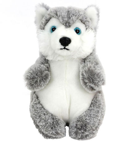 Living Nature Kuscheltier - 16x10 cm - Baby Husky - Grau