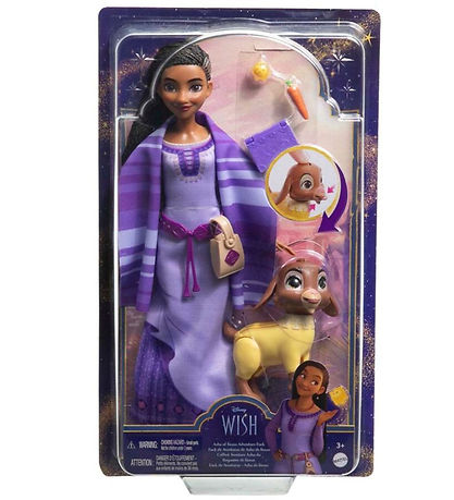 Disney Wish Doll - 29 cm - Asha w. Star and Valentino