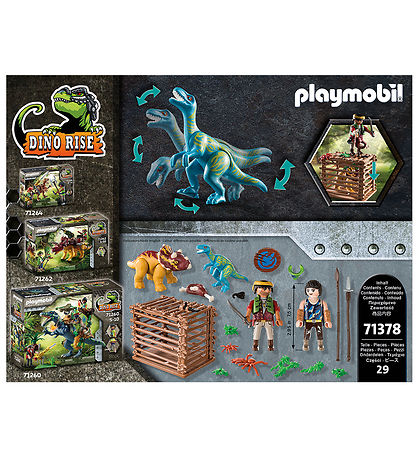Playmobil Dino Rise - Dmarrages Pack - Libration de Triceratop