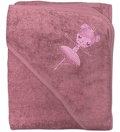 Nørgaard Madsens Baby towel - 100x100 cm - Dusty Red w. Bale