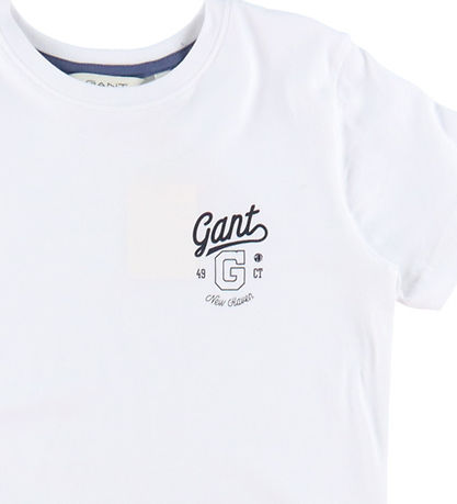 GANT T-paita - Grafiikka - White