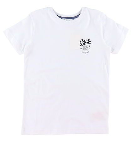GANT Stuttermabolur - Grafík - White