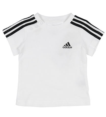 adidas Performance Sett - Stuttermabolur/Stuttbuxur - Hvítt/Svar