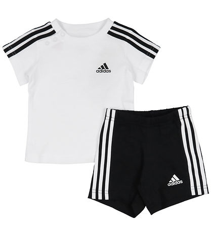 adidas Performance Sett - Stuttermabolur/Stuttbuxur - Hvítt/Svar