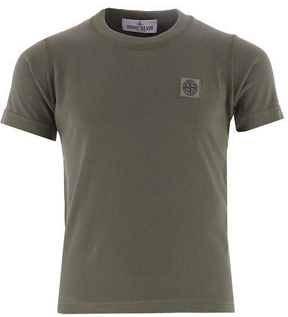 Stone Island Stuttermabolur - Olive