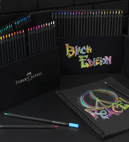 Faber-Castell Crayons de couleur - Triangulaire - Black Edition