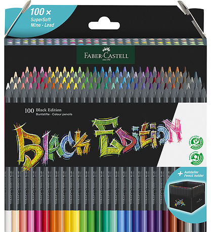 Faber-Castell Crayons de couleur - Triangulaire - Black Edition