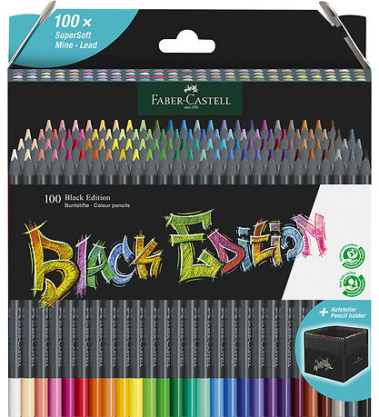 Faber-Castell Frgpennor - Triangulr - Black Upplaga - 100 st