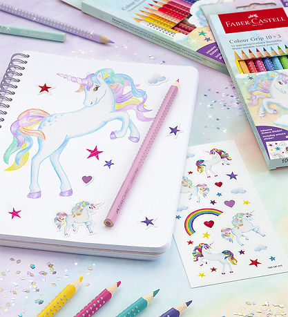 Faber-Castell Frgpennor - Triangulr - Grip Unicorn - 10+3 st